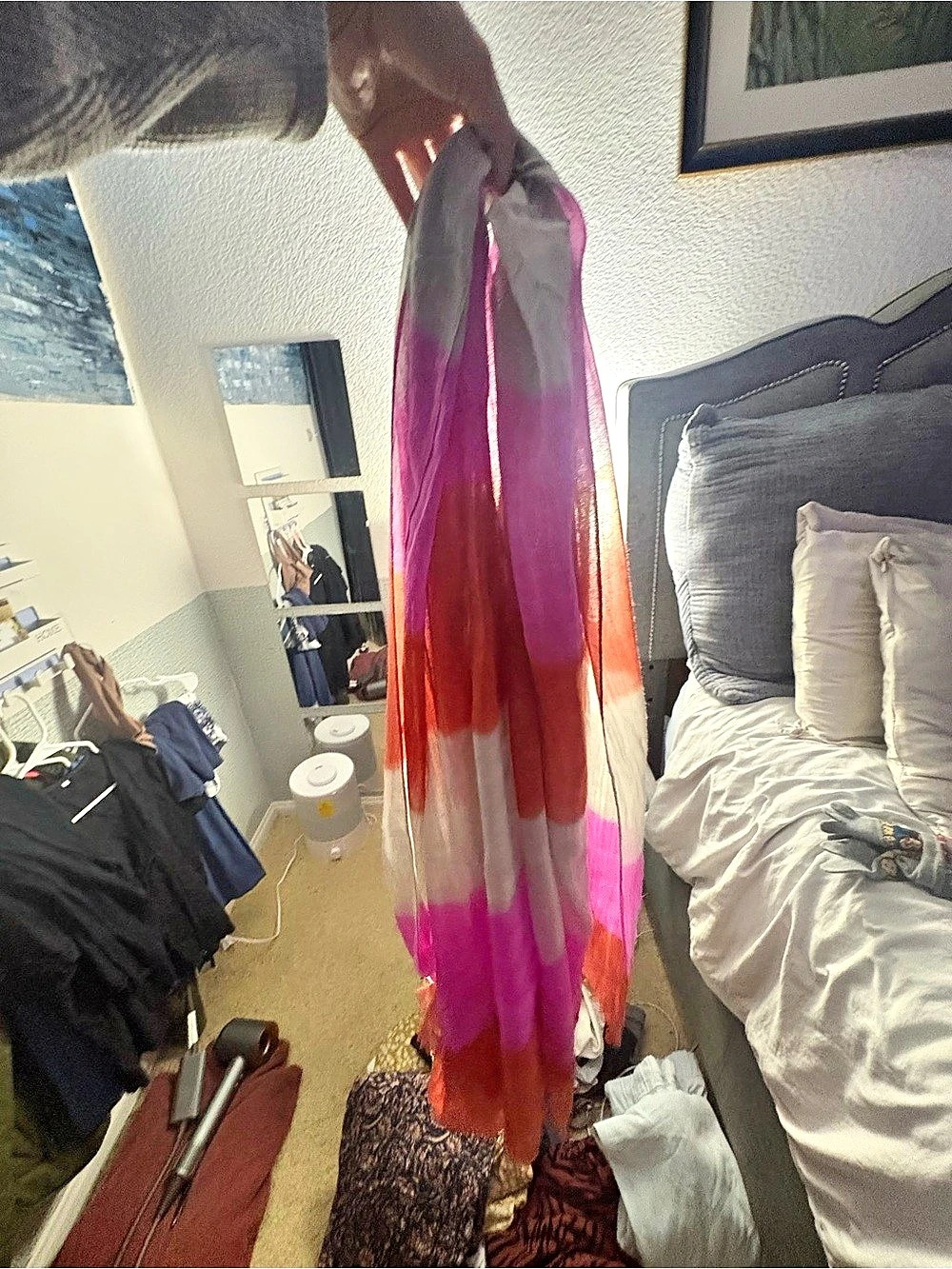 Color Block Wrap in Pink & Orange